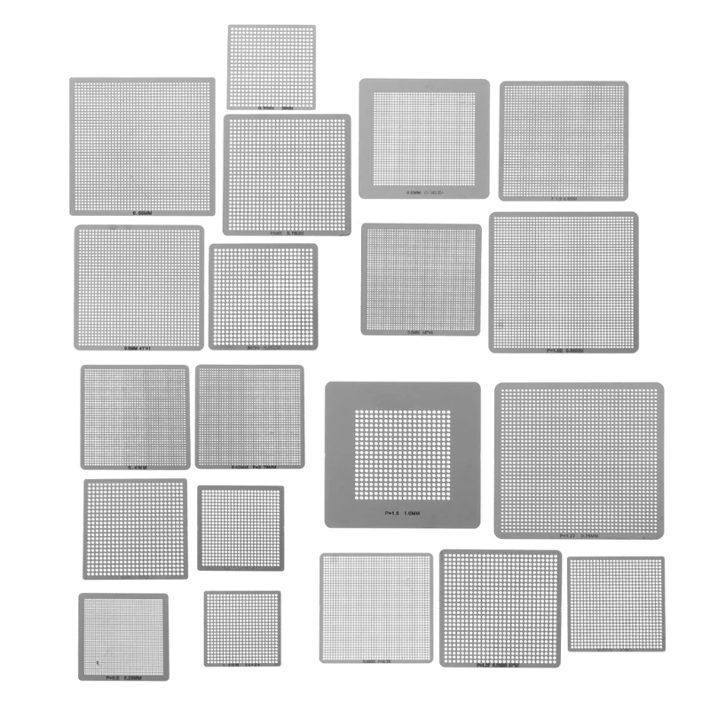 

27Pcs BGA Stencils Universal Direct Heated Stencils Computer Accessories For SMT SMD Chip Rpair