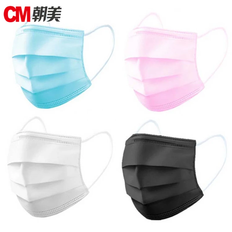 

100pcs Cheap Colorful Disposable Mask Earloop Medical Face Protection Dust Respirator Gauze Anti Haze Carbon Dust Masks Building