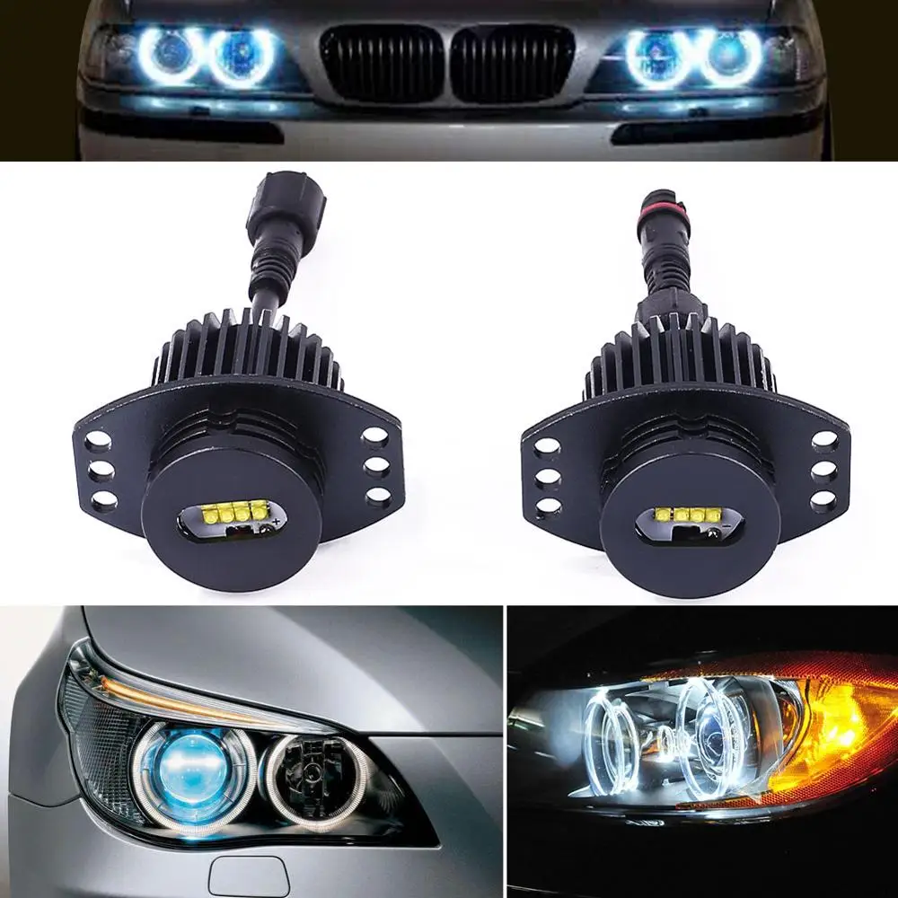 Vehemo 2 шт. 12 В постоянного тока Автомобильный светодиодный габаритный фонарь Angel Eye