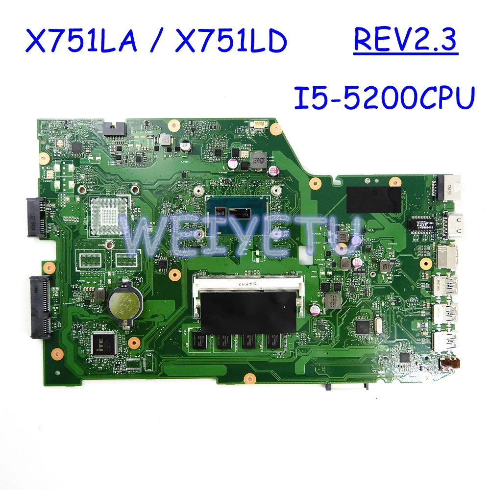  X751LA motherboard REV2.3 For ASUS X751L K751L K751LD R752L R752LD R752LN X751LD X751LX X751LD I5-5