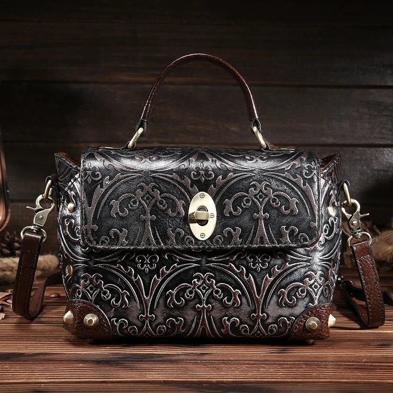 

Natural Skin Messenger Shoulder Luxury Bag Small Cross Body Handbag Designer 100% Genuine Leather Women Tote Top Handle Bags