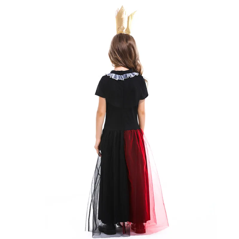 Обувь для девочек Алиса в стране чудес красный queen», с принтом в виде сердца и Косплэй костюм для сцены, на Хэллоуин нарядное вечерние платье детей queen Косплэй