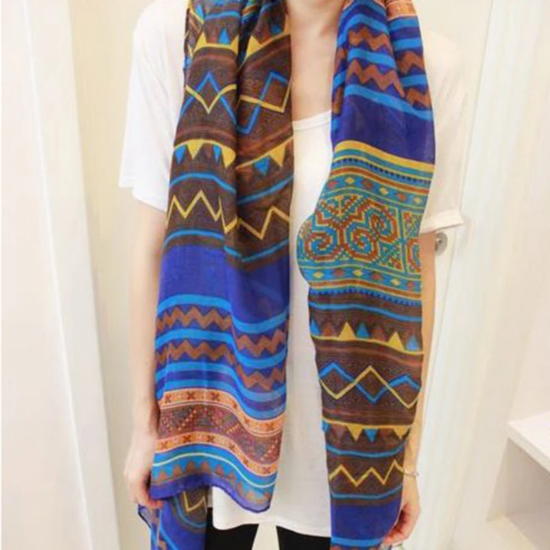 Новое поступление Тощий шарф для Для женщин Volie цветной полосой и Треугольники