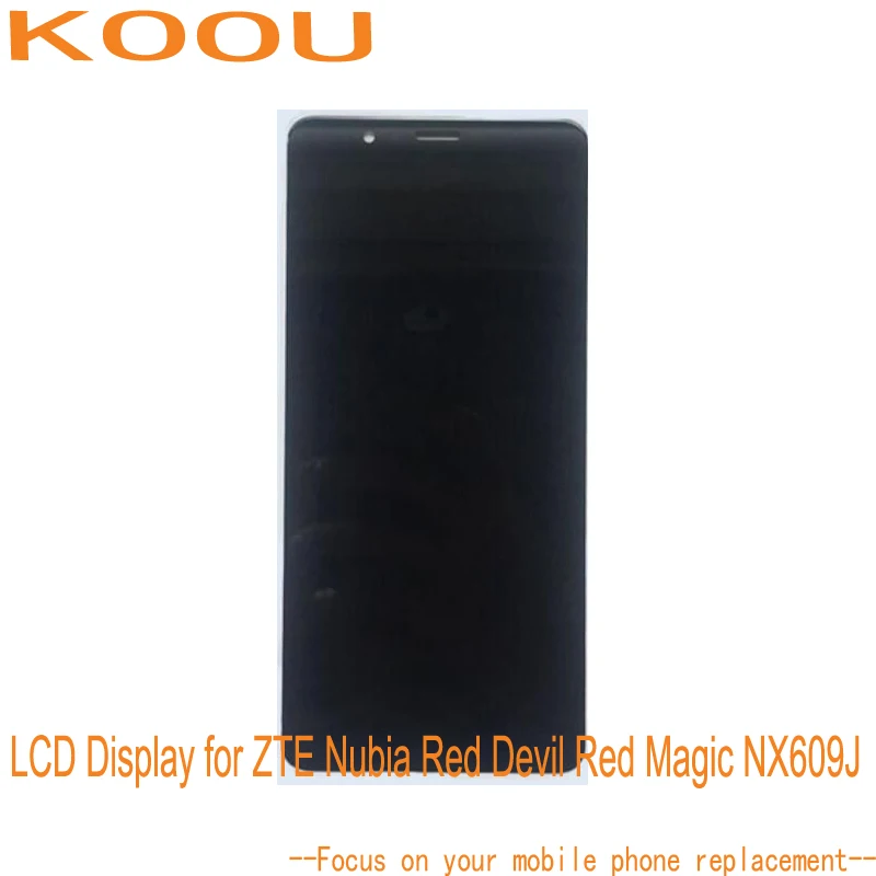 

LCD Display for ZTE Nubia Red Devil Red Magic NX609J 6.01''Touchscreen Senor Digitizer Mobile Phone Assembly Replacement Black