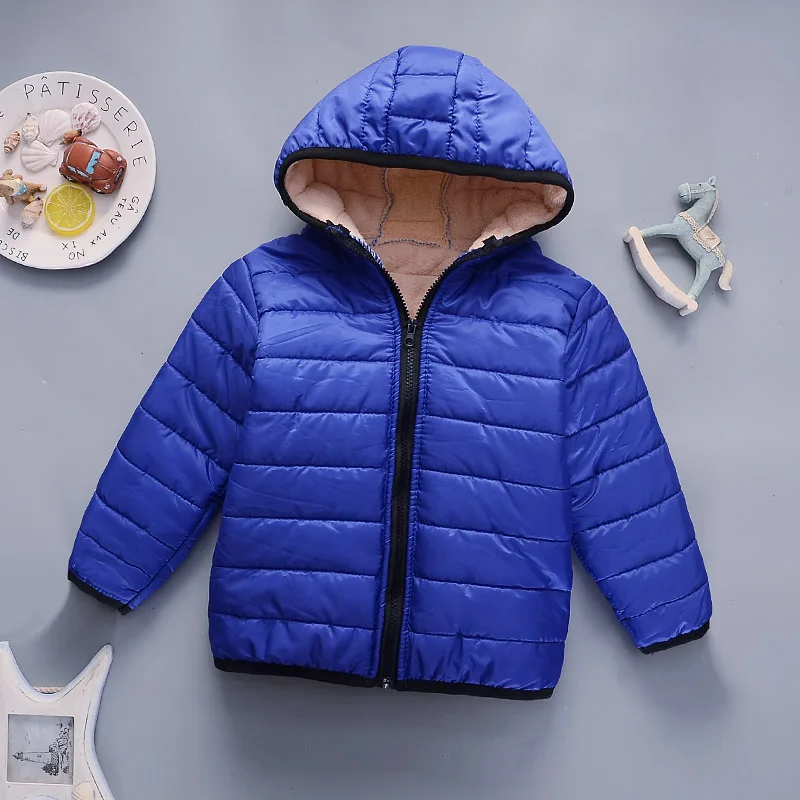 

BibiCola 2018 new winter boy fashion down cotton jacket children plus velvet thickening snow-proof kidn's casual jacket