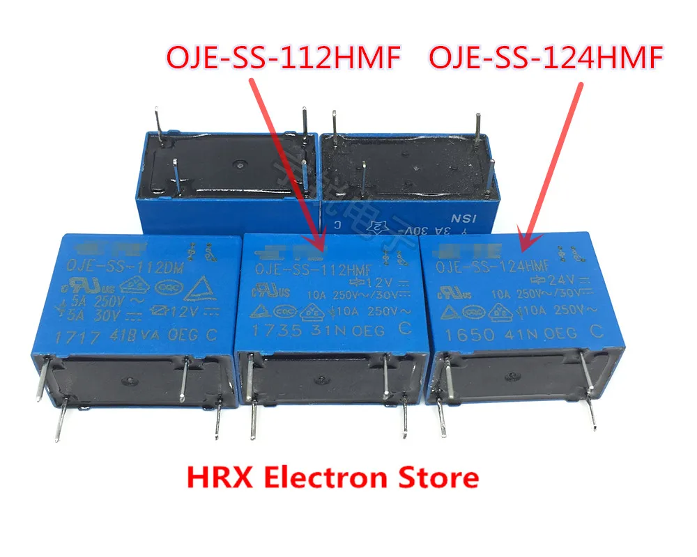 

10PCS/LOT Relay OJE-SS-112HMF 12V OJE-SS-124HMF 24V 10A 4PIN New Original