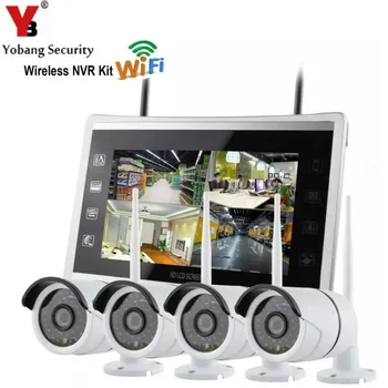 

4CH 960P HD WiFi NVR Kit with 4pcs 1.3MP Wireless WiFi Waterproof Outdoor Bullet IP Camera Support P2P Night Vision