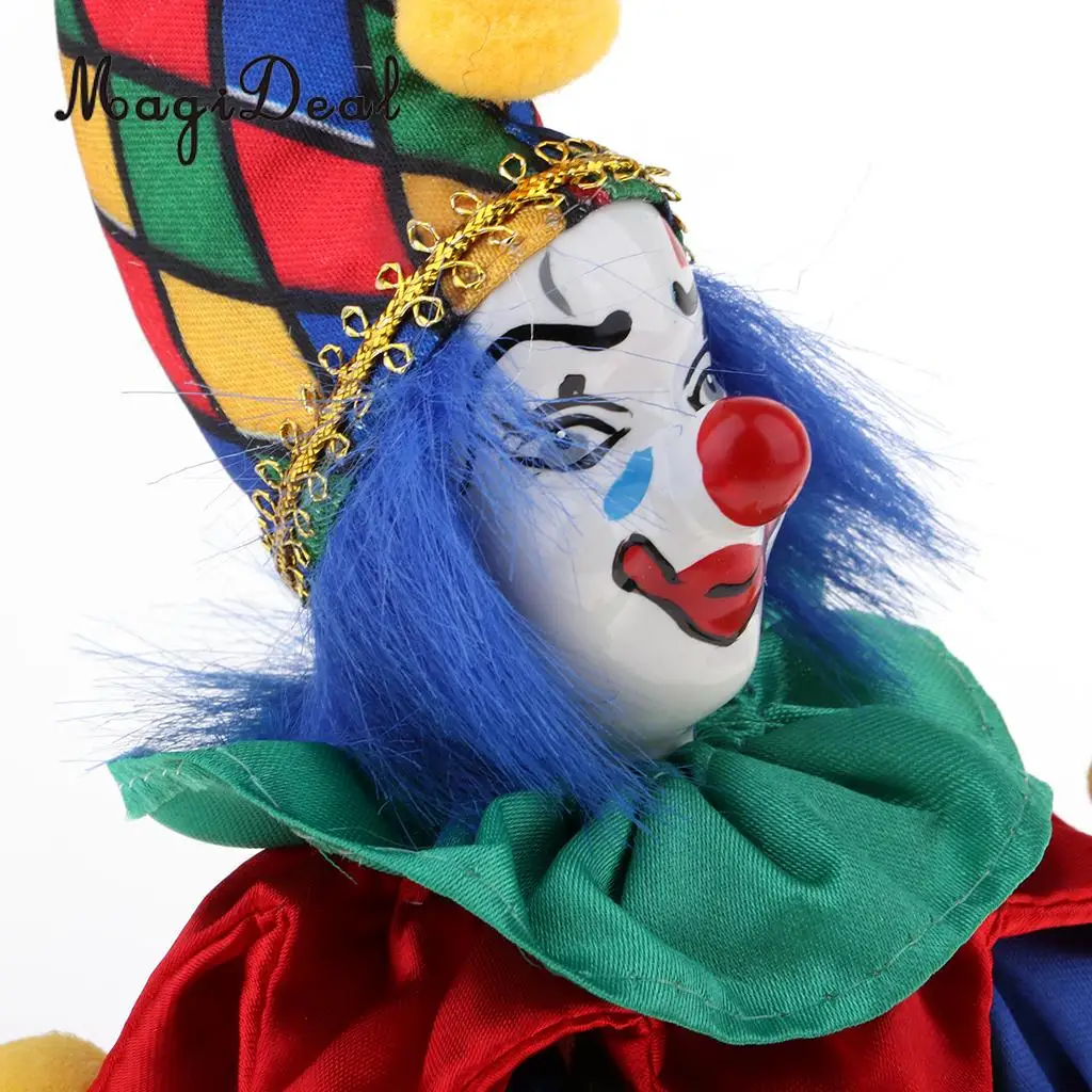 6inch Funny Clown Man Doll Wearing Colorful Costume Halloween Ornament #3