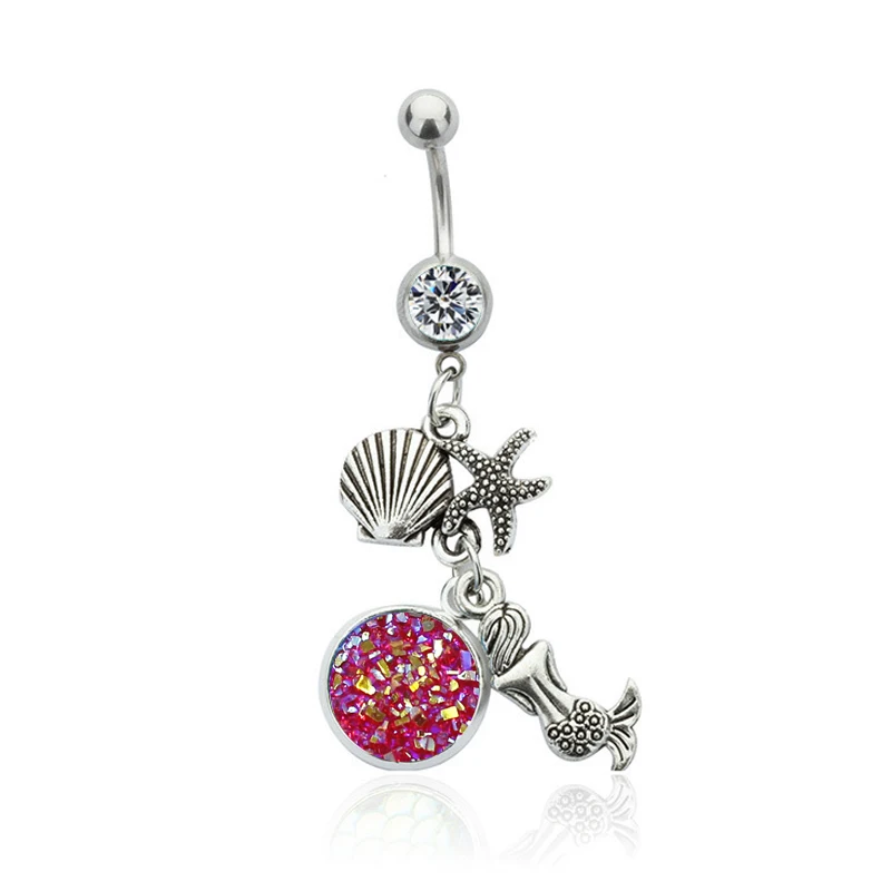 

1PC New Fashion Sexy Piercing Navel Nail Body Jewelry Starry Sky Pendant Jewelry Crystal Belly Button Rings Earrings in Navel
