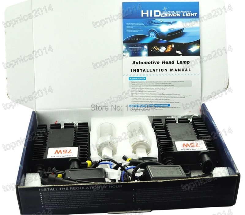 1Set New 12V 75W Hid Kit xenon H4/HB2/9003 8000K AC Xenon Ballast Quick Bright Headlights