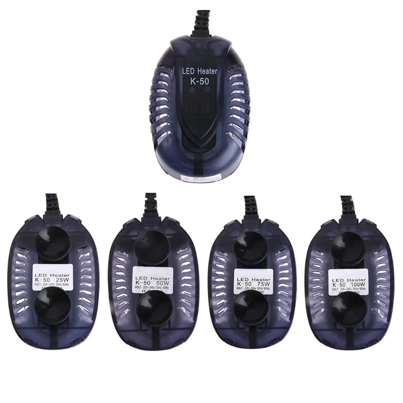 

Aquarium Heater Fish Tank Turtle Temperature Mini Submersible 25/50/75/100W LED