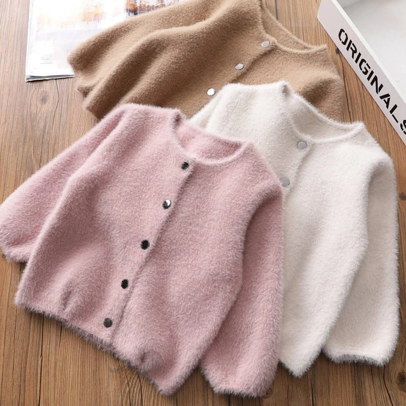baby faux fur cardigan