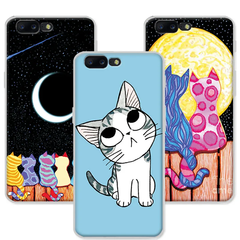 One plus five 5 Cases Cute Painted Dog Bear coque One plus 5 Oneplus 5 Case Cover Funda 1 Plus 5 1+5 One plus5 A5000 5.5