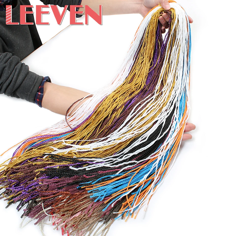 Длинные цветные синтетические косички Leeven из синтетического волокна диаметром 28