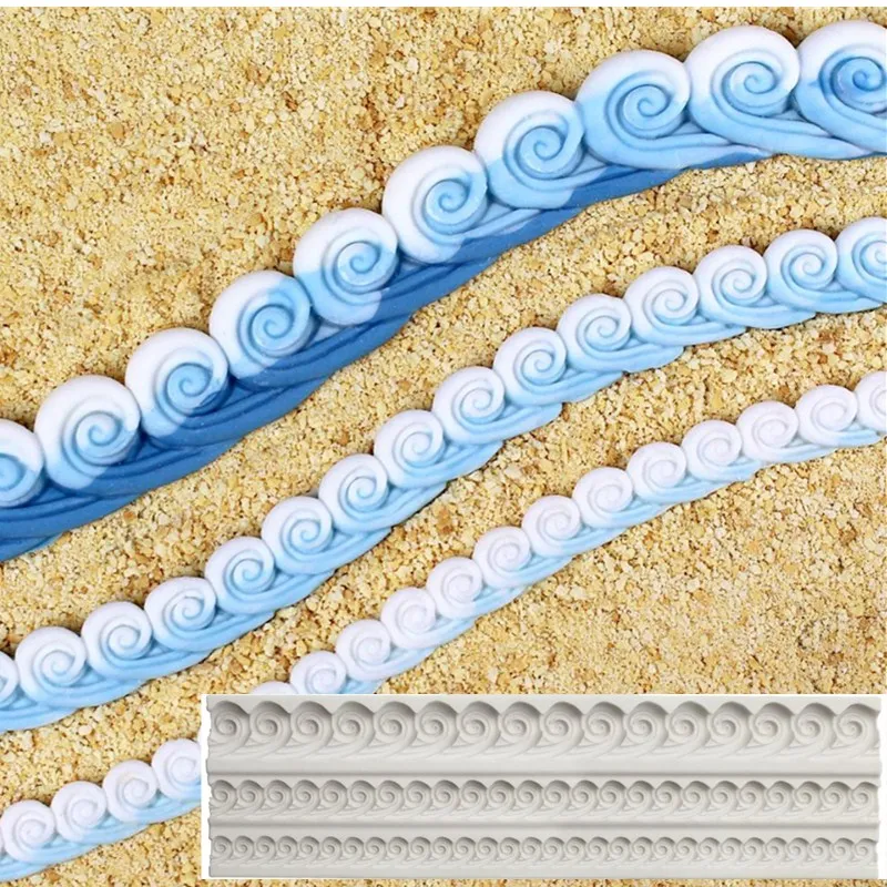 Силиконовая форма Aouke Wave Ocean сделай сам эпоксидная помадка искусственная