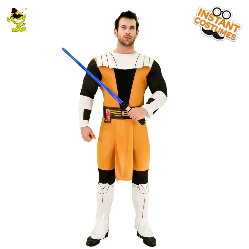 Hot Star War Sky Walker Costume Adult Mens Obi Wan Kenobi -8406