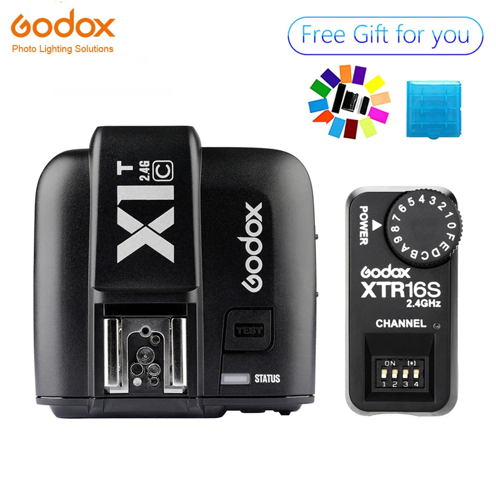 

Godox XTR-16S Wireless 2.4G Power Control Flash Receivers + X1T-C TTL Wireless Transmitter For Canon V850 V860C V860N Flash