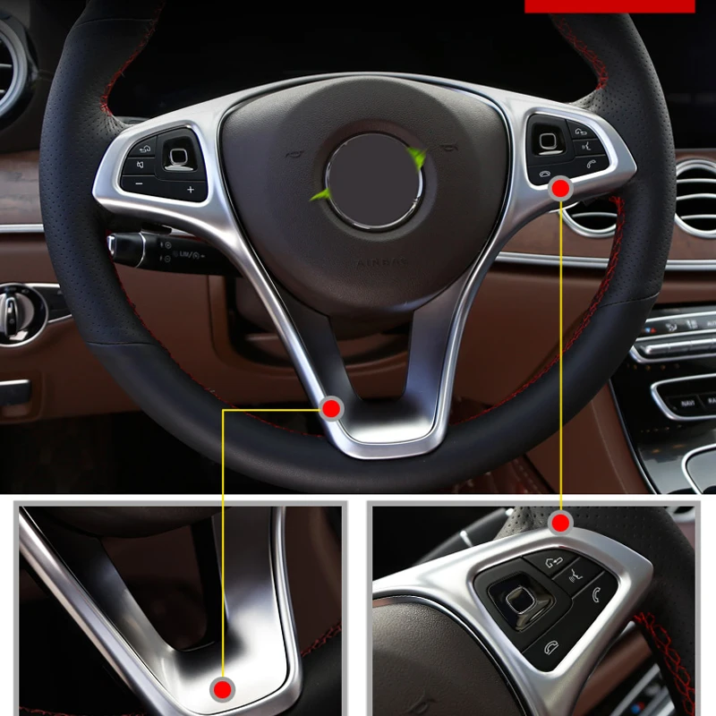 Аксессуары для Mercedes Benz Vito W447 2014 2019 ABS Матовая Внутренняя Рамка украшения рулевого