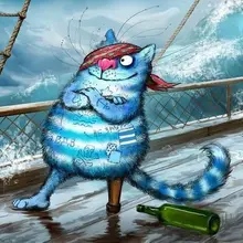 Мультфильм пиратский Кот DIY живопись по номерам 24 Цвета Пигмент кисть Искусство Ручная роспись креативная Цифровая живопись маслом