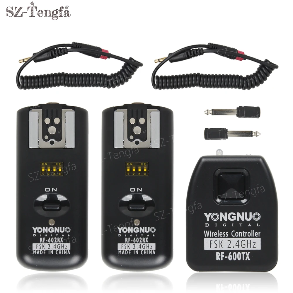 Yongnuo RF602 RF 602 2.4GHz Wireless Remote Flash Trigger 2 Receivers for Canonin Shutter