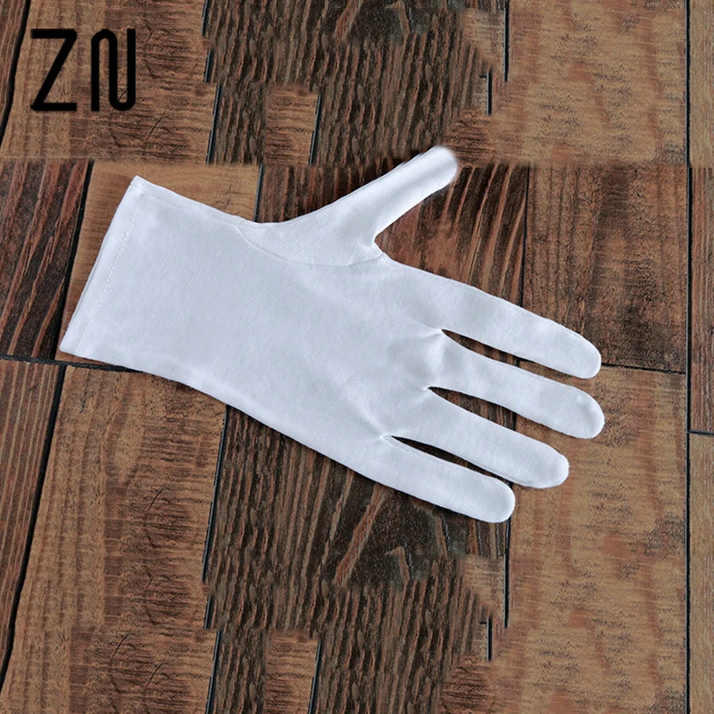 3pairs Festival White Formal Gloves Tuxedo Honor Guard Parade Short
