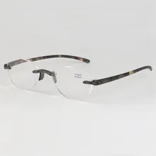 Новые бескаркасные очки для чтения модные простые женские и мужские гибкие TR90 очки для пресбиопии 1,0-3,5 R116