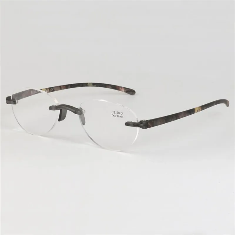 

2018 New Frameless Reading Glasses Fashion Simple Women Men Flexible TR90 Eyewear Legs Presbyopia 1.0-3.5 R116