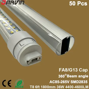 

New style! Led Light T8 Led Tube Double Sides Tube 6ft 1800mm 36W 4400lm 360 Beam Degree Super Bright AC100-265V