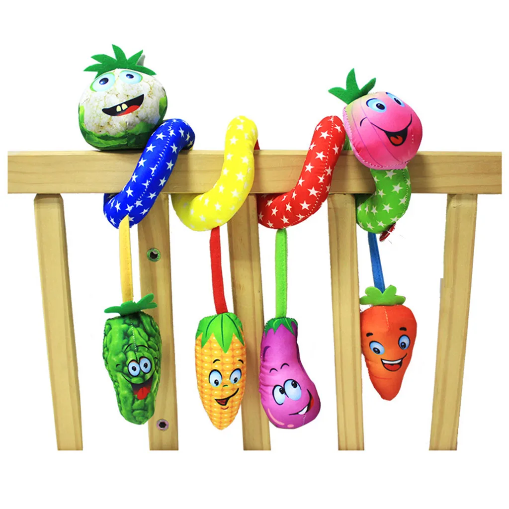 Горячая Распродажа милая мягкая овощная игрушка на коляску вокруг кроватки рельсы развивающие игрушки висящие над кроватью автомобильное