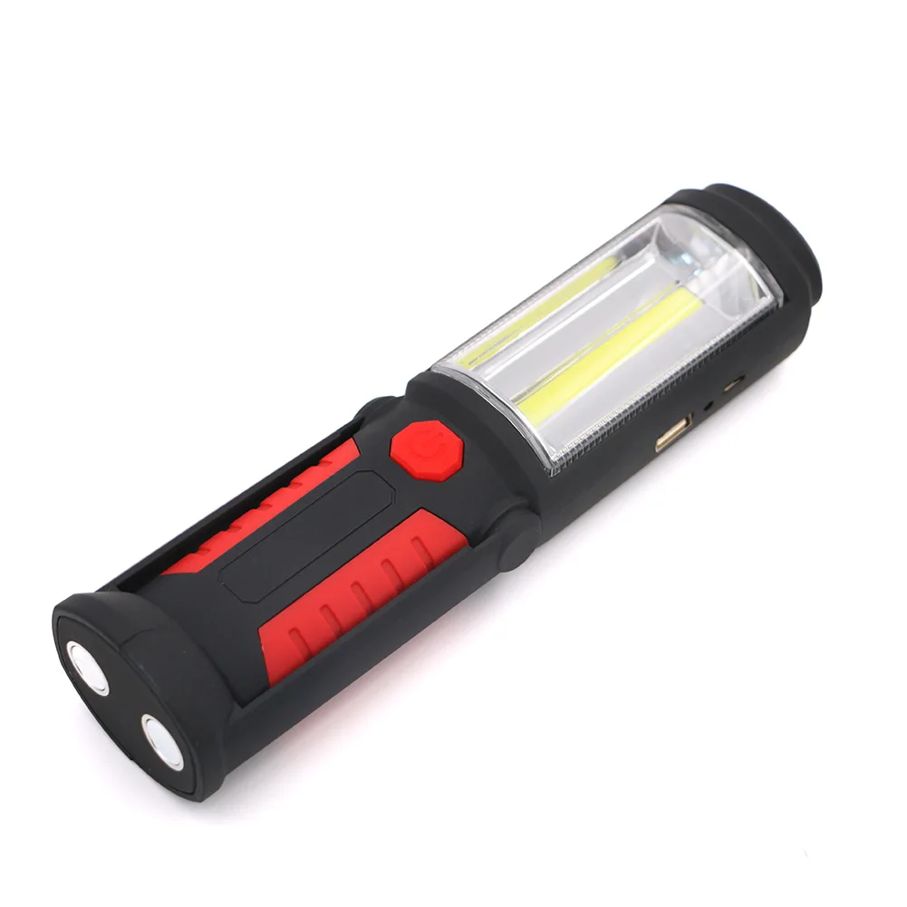 Портативный COB ночной Светильник USB Перезаряжаемый флэш-светильник светодиодный фонарь рабочий светильник лампа для кемпинга со встроенным аккумулятором магнитный крючок