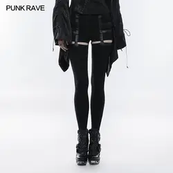 Панк Rave Fanshion повседневные Черные панковские штаны сексуальные выдалбливают стрейч женские Готический стиль узкие брюки