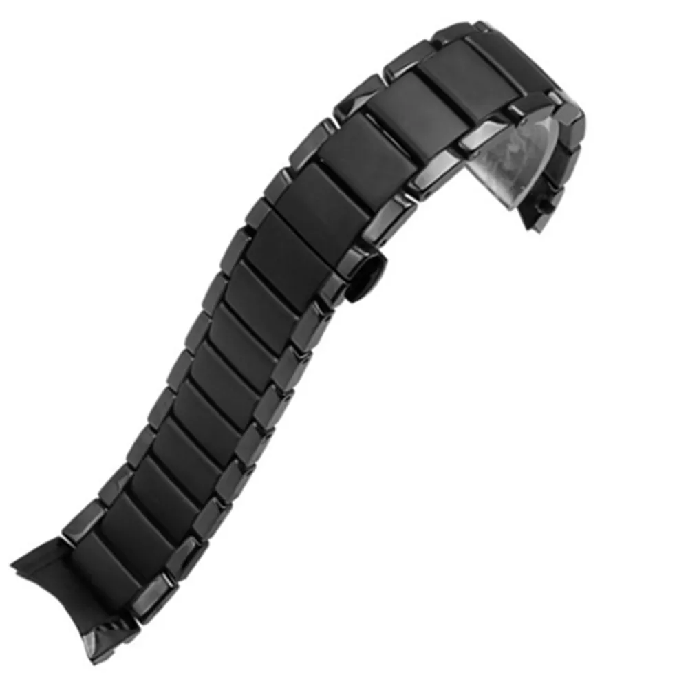 

22mm 24mm Ceramic Steel for AR1451 AR1452 Watch Band for Armani AR Watches Wrist Strap Brand Watchband Samsung S3 S4 Curved End