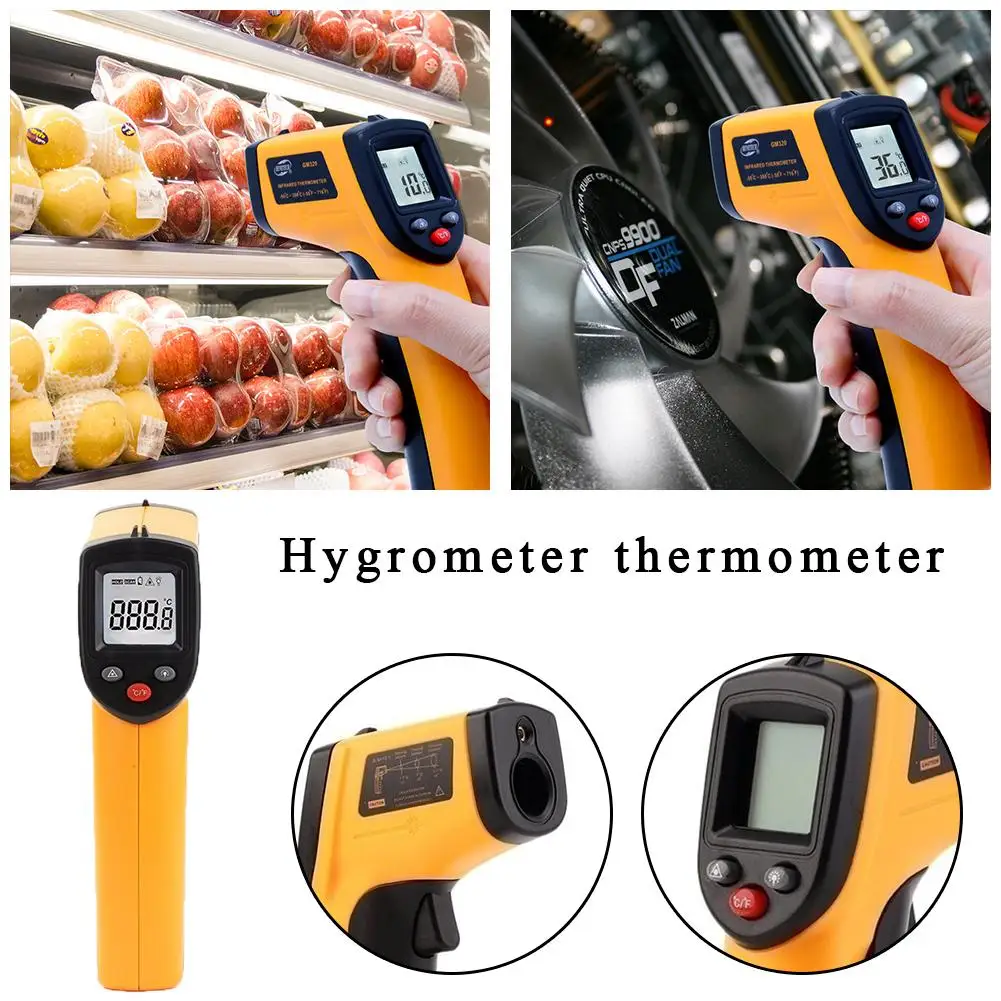 

GM320 Infrared LCD Display Digital Thermometer Non-contact Temperature Tester Industrial IR Laser Point Gun Temp Test-tool