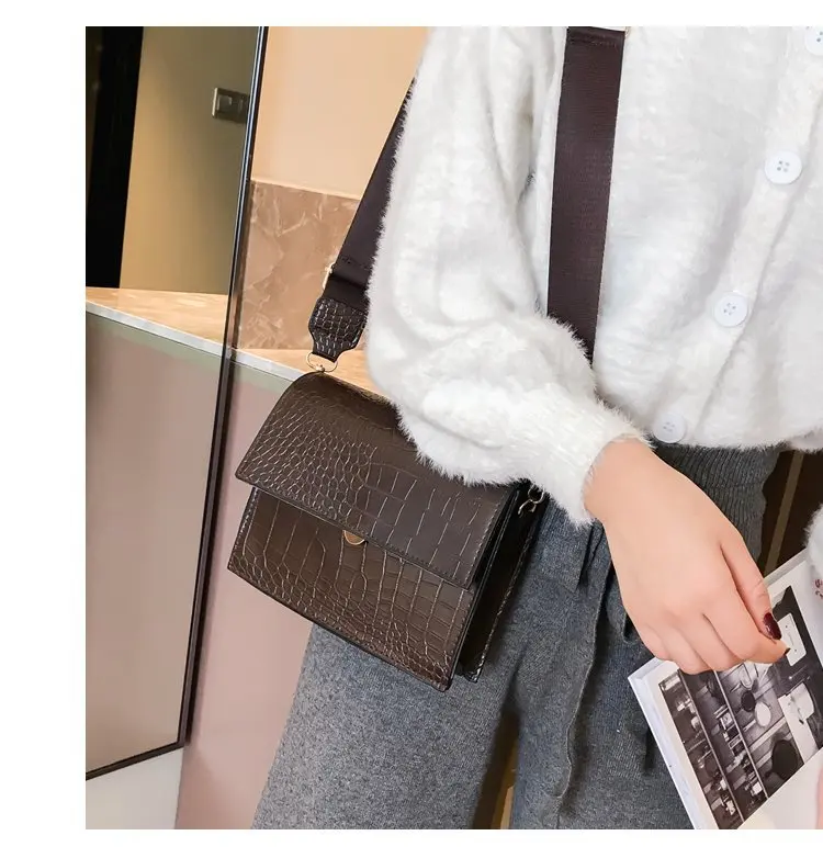 Сумки через плечо с крокодиловым узором для женщин маленькая сумочка на цепочке маленькая сумка из искусственной кожи женская дизайнерская сумка на плечо