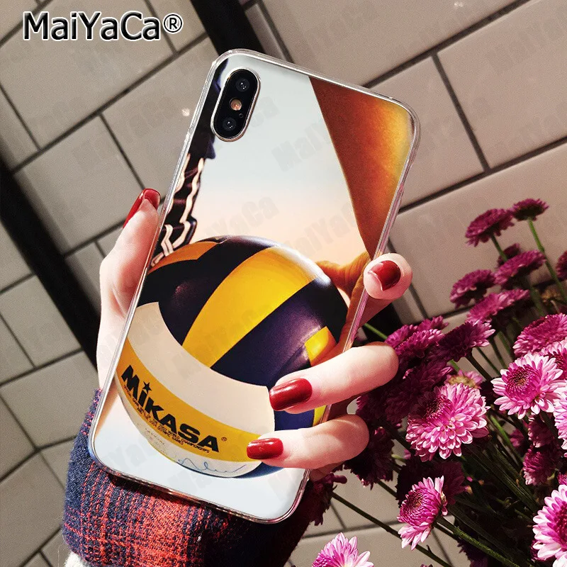 MaiYaCa волейбольные спортивные красочные милые аксессуары для телефонов Чехол для iphone 11 pro 8 7 66S Plus 5S SE XR X XS MAX Coque Shell - Цвет: A4