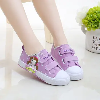 

AFDSWG Spring and autumn shoes canvas for children Pink kids running shoes for girls purple shoes for boys ,sneakers children