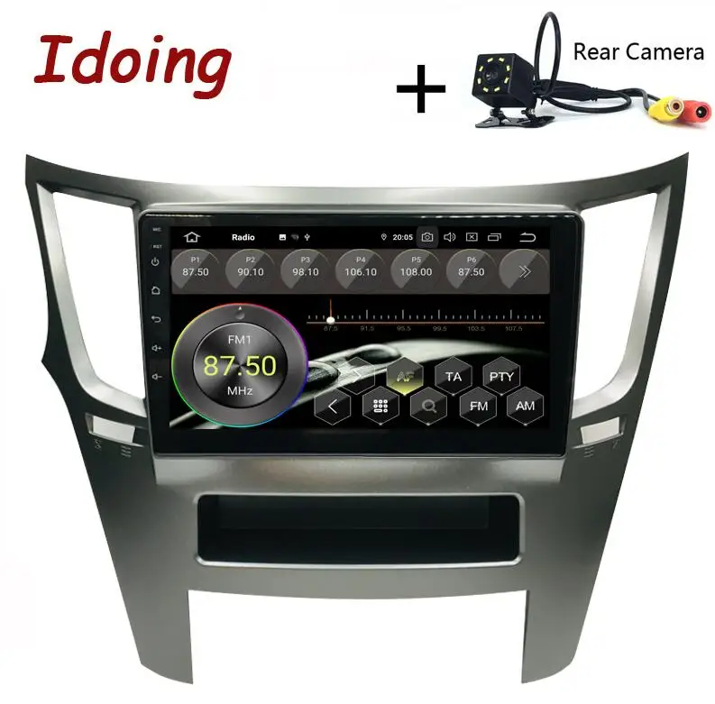 Idoing " PX5 4G+ 64G Восьмиядерный автомобильный Android9.0 Радио мультимедийный плеер для Subaru Outback Legacy 2009- gps навигация 2.5D ips - Цвет: Standard with Camera