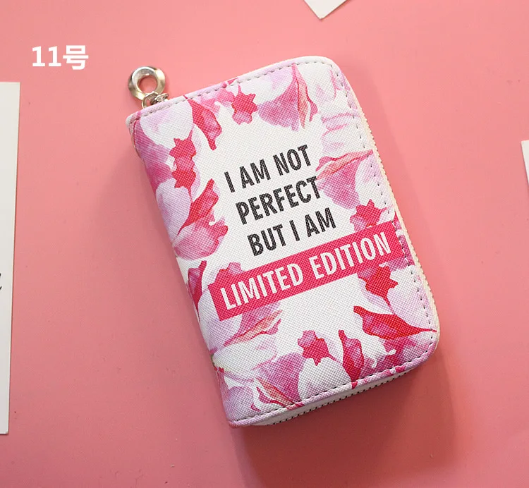 22 стильные бумажники с мультяшным рисунком, Длинный кошелек на молнии, милый кошелек для путешествий, сумка для карт, мини-сумка - Цвет: NO.11