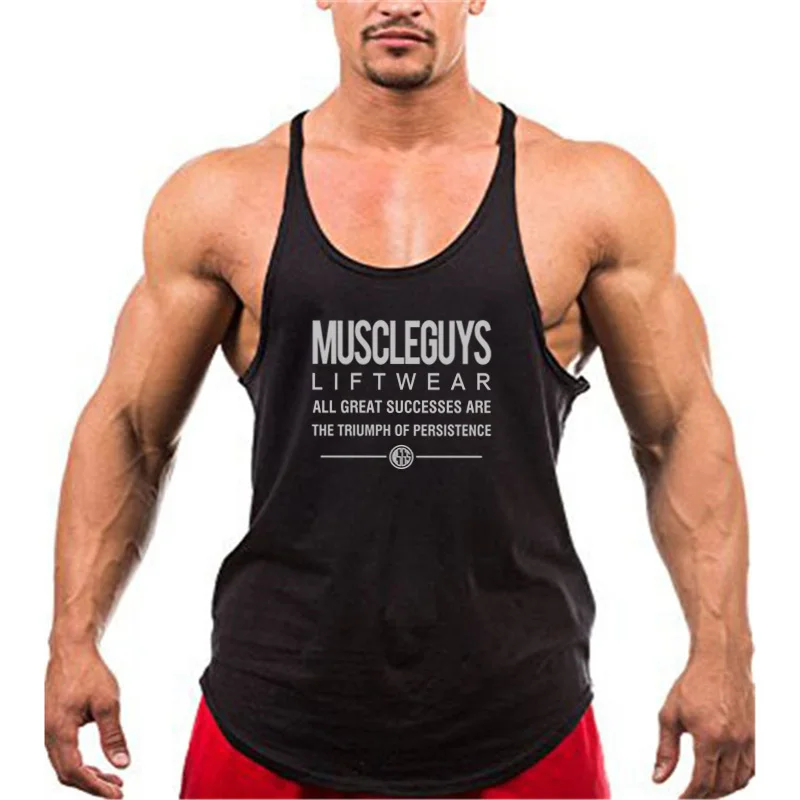 Тренажеры торговой марки muscleguys Warrior одежда Singlets Мужская майка мышцы рубашка тренировки для бодибилдинга фитнес жилет