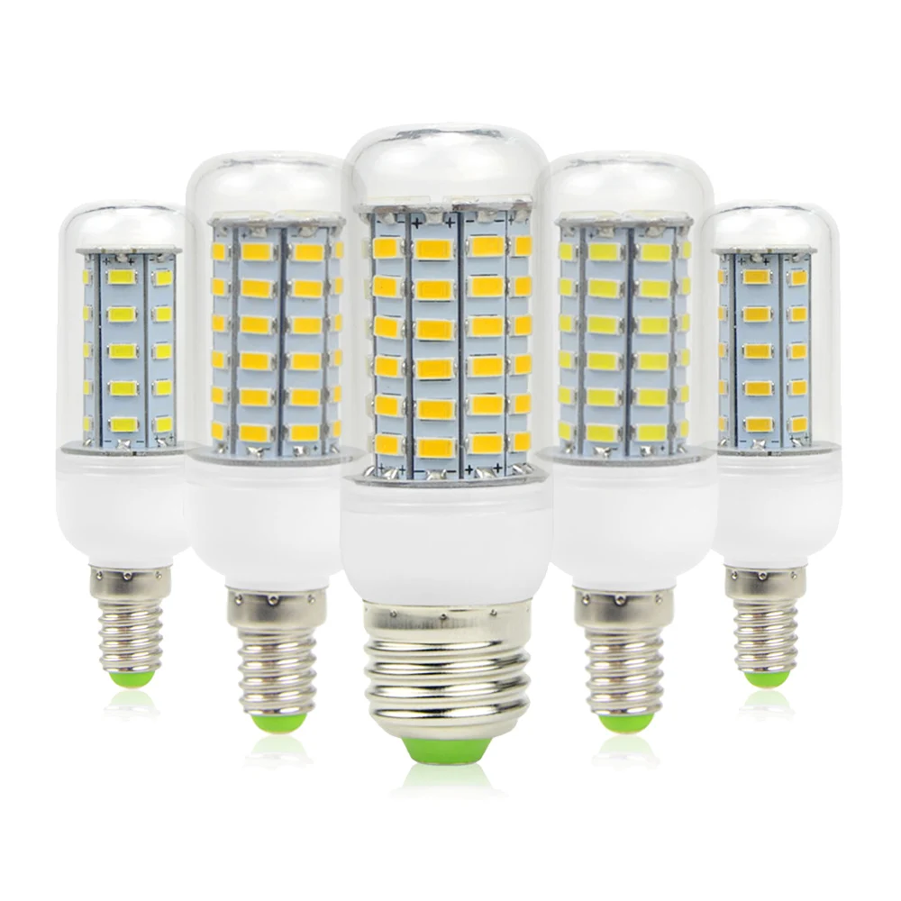 

10PCS/Pack AC220V SMD 5730 LED Lamp E27 E14 LED Bulb Corn Bulb 24 36 48 56 69 72LEDs Chandelier Candle LED Light Home Decoration