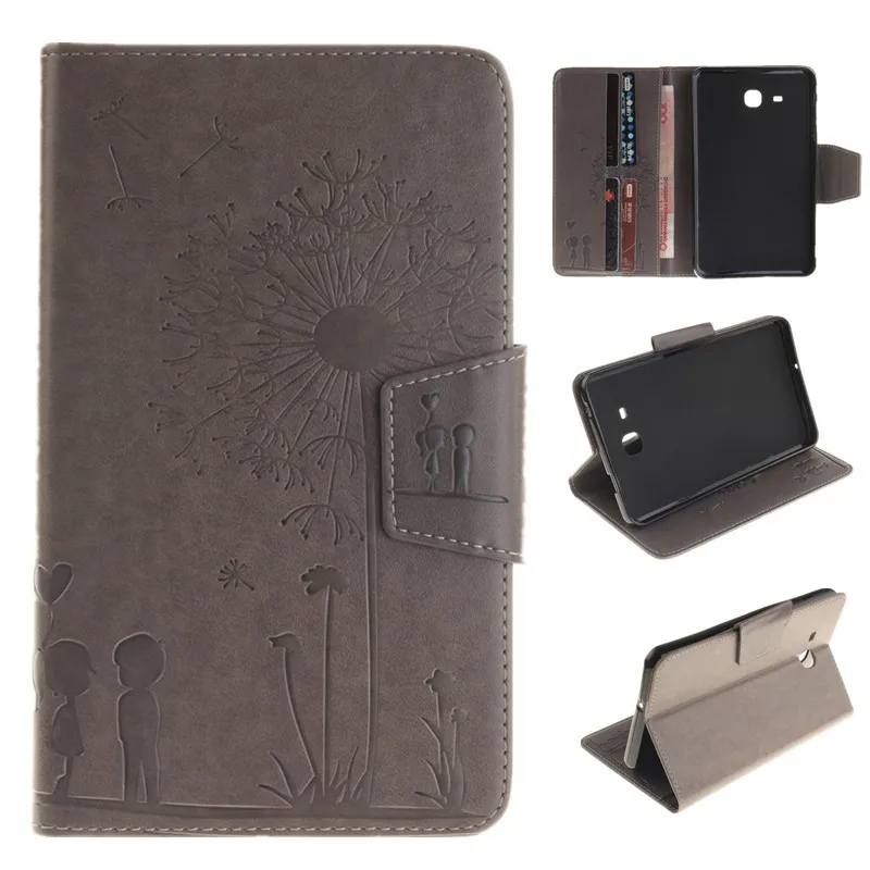 Lovers Dandelion For Samsung Galaxy Tab A 7.0 Case SM-T280 SM-T285 T28 Case Tablet Case PU Leather Flip Wallet Stand Embossing (101)