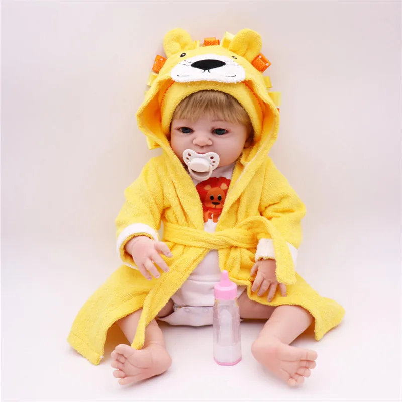 

22inch Handmake All Vinyl Boneca Reborn Baby Boy Lifelike Reborn Corpo Inteiro De Silicone Christmas Present for Kids Brinquedos