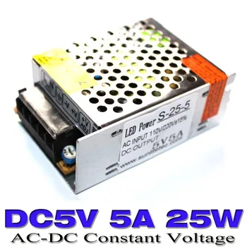 

Single Output Switching Power Supply DC 5v 5A 25W SMPS Power adapter AC100-240V to DC5V Led Driver for Led display Modules 10pcs