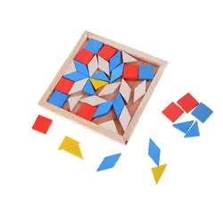 Деревянная головоломка Танграм головоломка игрушки Геометрическая головоломка доска дерево воображение интеллектуальная развивающая