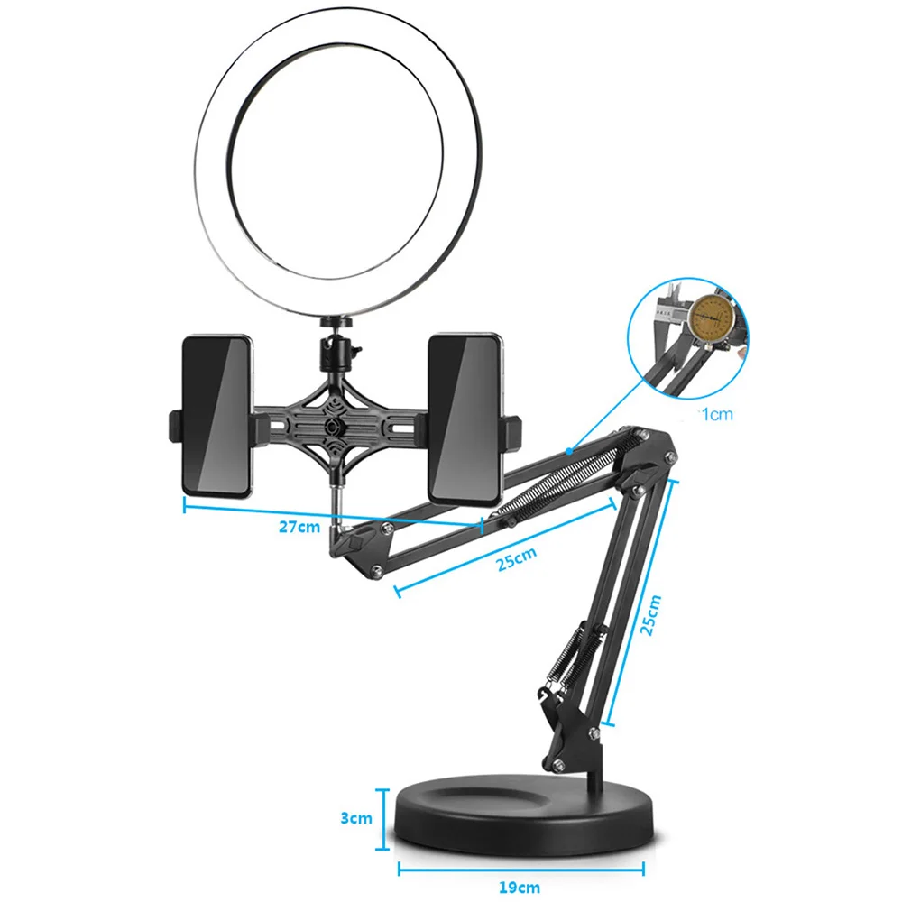  New Multi-function Foldable Mounts Stands Holder LED Ring Flash Light Lamp Tabletop Tripod for Vide - 33011828791