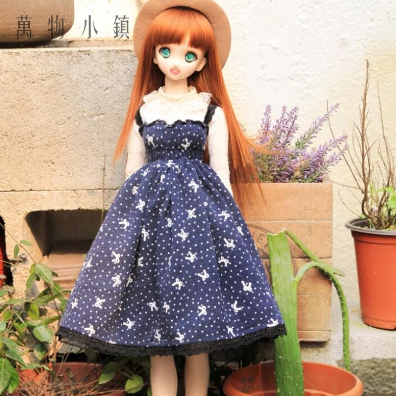 

NEW Fair Maiden Blue Bowknot Suspender Dress Bjd 1/3 DD DDS Doll Clothes