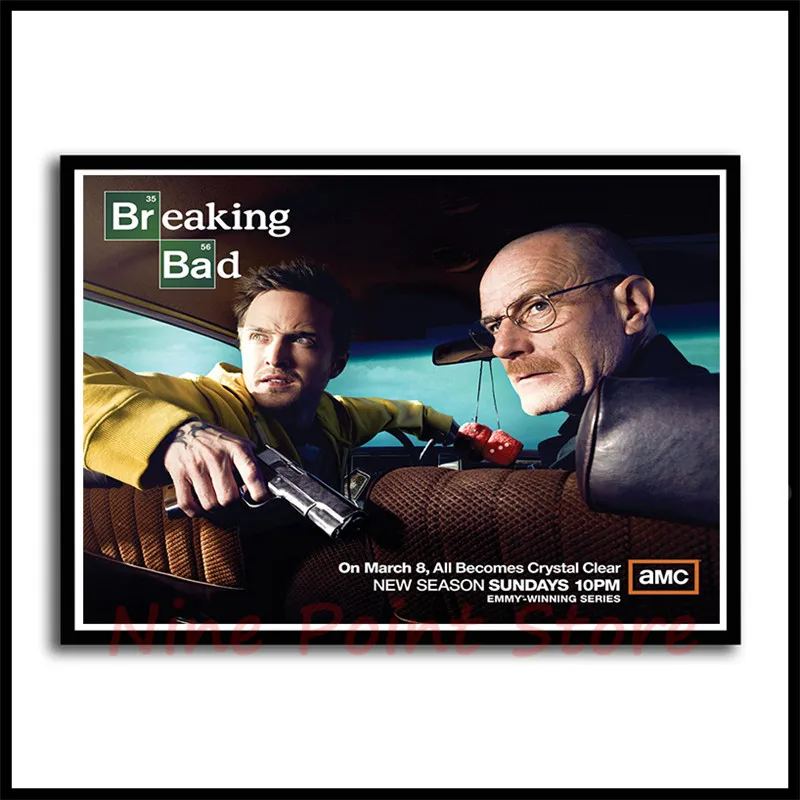 Бумажный плакат с покрытием из фильма «Breaking Bad movie», бар, кафе, домашний декор, настенная живопись, Безрамная наклейка