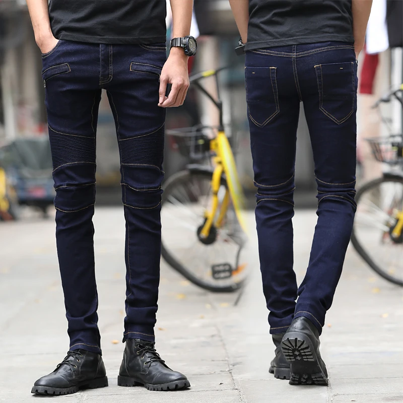 Новое поступление года CosMaMa Брендовые мужские Летние черные стиральная машина тонкий тощий стрейч байкер колено с большими дырами джинсы