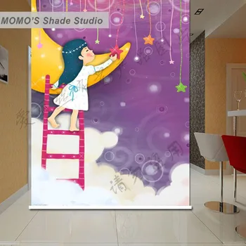

MOMO Blackout Baby Kids Window Curtains Roller Shades Blinds Shutter Thermal Insulated Fabric Custom Size , Alice 381-386