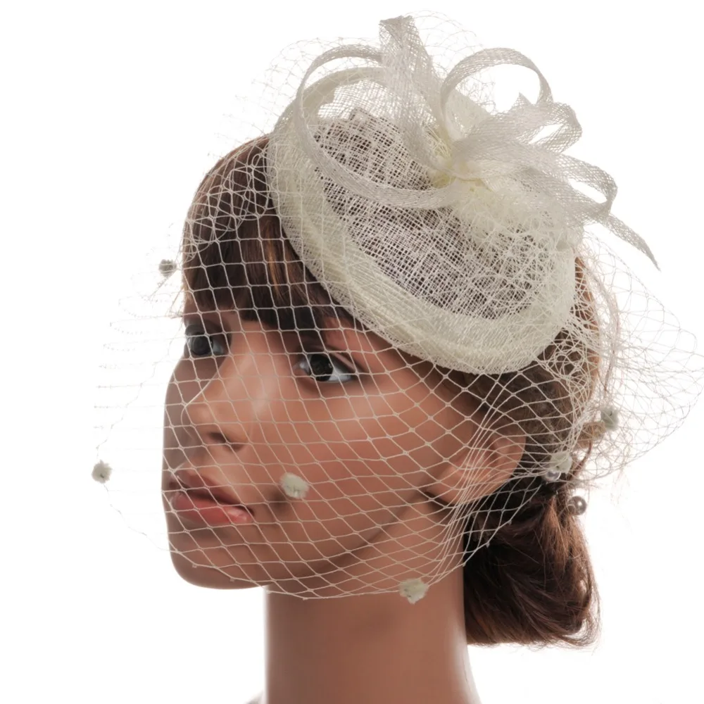 Лицевая вуаль Шапки для Для женщин свадебное украшение для волос Свадебные Шапки недавно белье Западной Банкетный головные уборы для